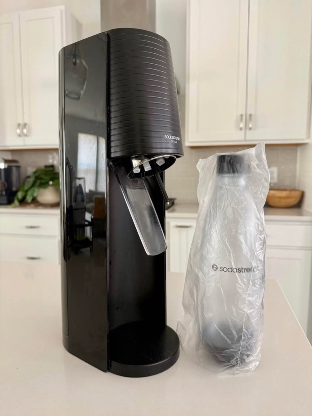 SodaStream Terra Sparkling Water Maker - Black with *New* Bottle